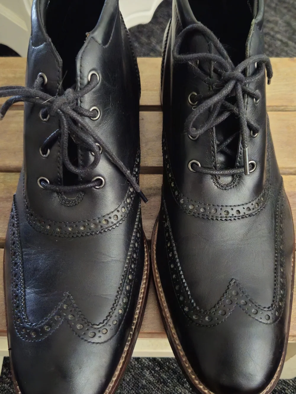 Cole Haan-Classic Black Leather Boots Size 11M